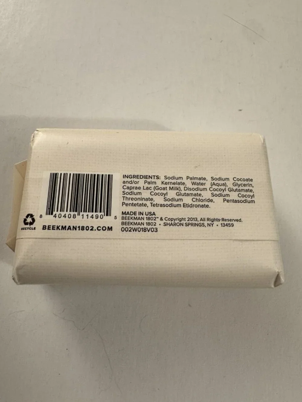 Beekman 1802 Pure Goat Milk Soap Fragrance Free 3.5 oz W5